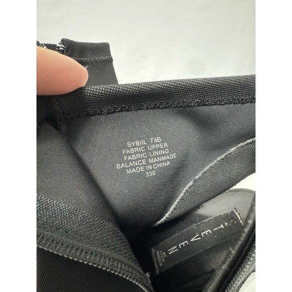 Steve Madden Women Black Stretch Open Toe Ankle Bottie Block Heels US 7.5 - Picture 9 of 9